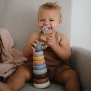 Mushie Stacking Rings Toy Original Colour